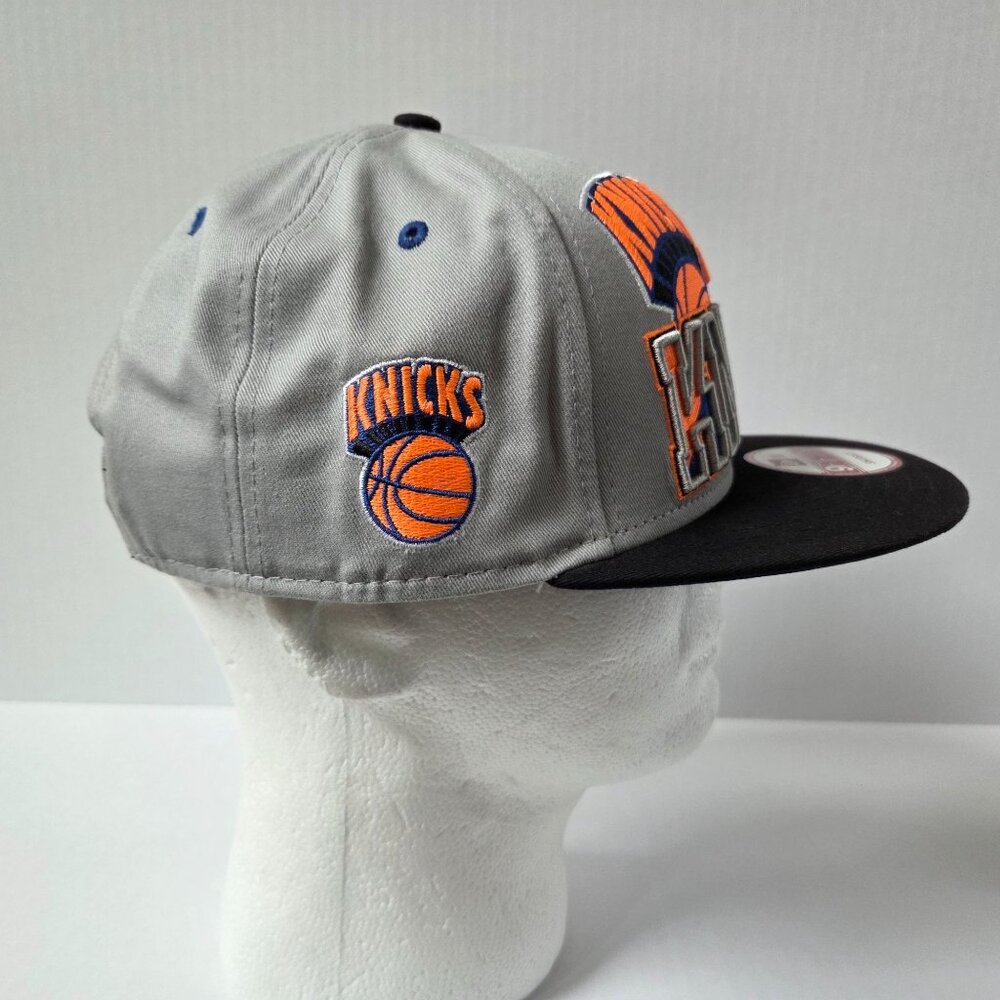 New York Knicks Hat Cap Snapback Gray New Era 9Fifty Hardwood Classics Big Logo - Picture 6 of 14